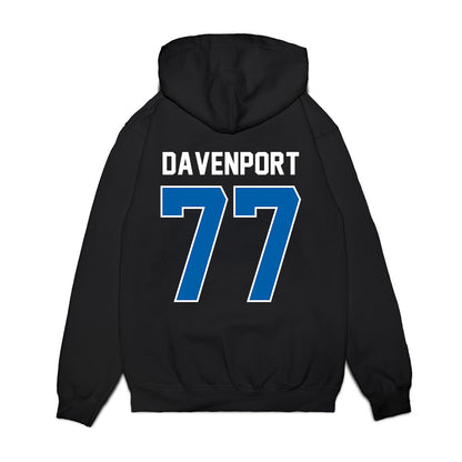 Buffalo - NCAA Football : Jackson Davenport - Vintage Helmet Premium Hooded Sweatshirt-1