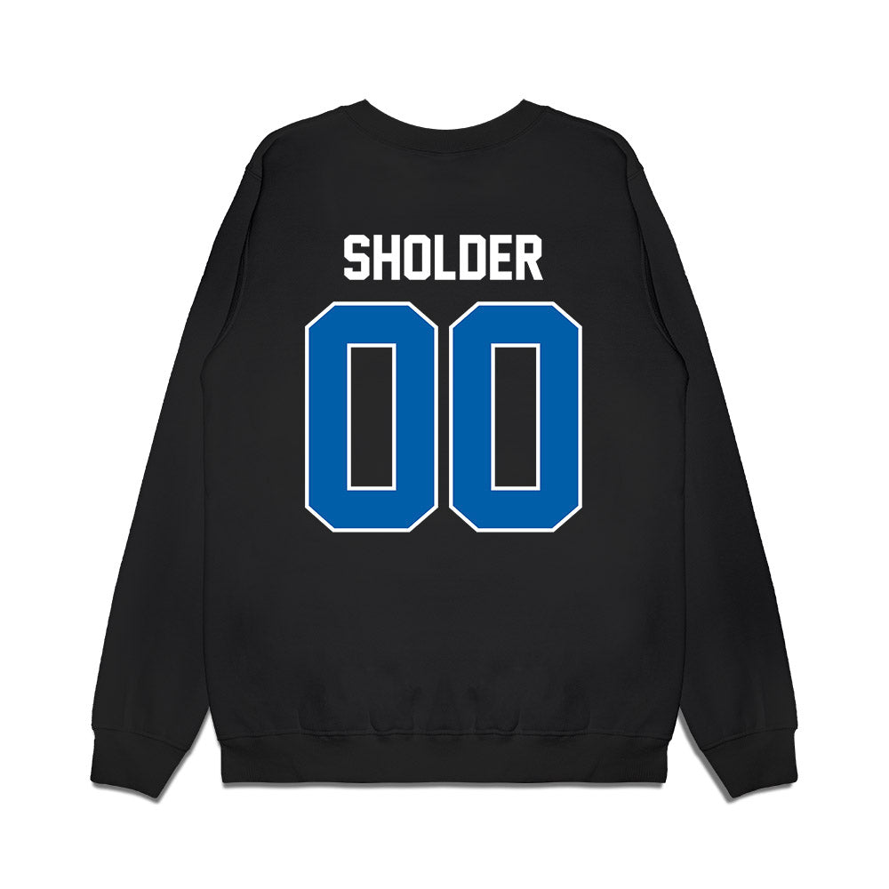 Buffalo - NCAA Football : Blake Sholder - Vintage Helmet Premium Crewneck Sweatshirt-1