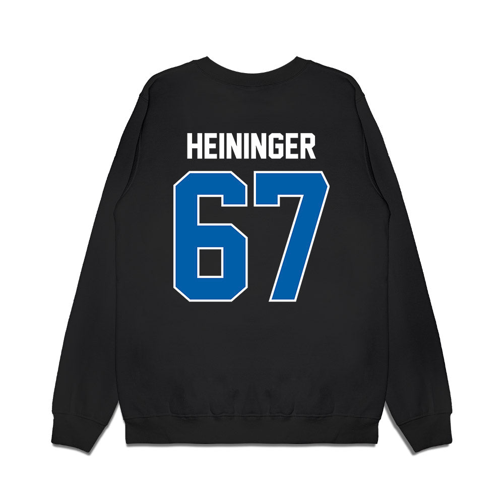 Buffalo - NCAA Football : Alex Heininger - Vintage Helmet Premium Crewneck Sweatshirt-1