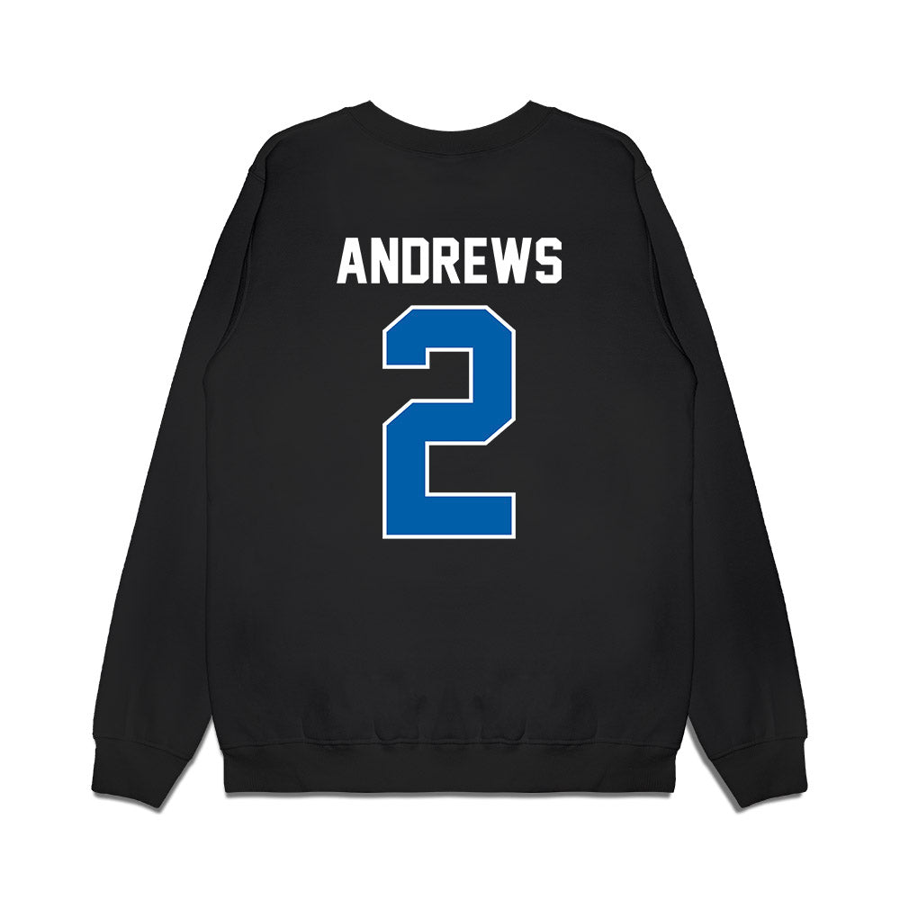 Buffalo - NCAA Football : Jaylen Andrews - Vintage Helmet Premium Crewneck Sweatshirt-1
