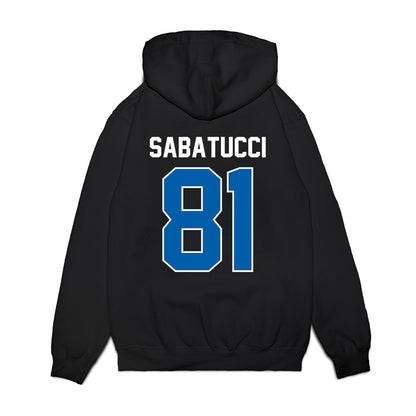 Buffalo - NCAA Football : TJ Sabatucci - Vintage Helmet Premium Hooded Sweatshirt-1