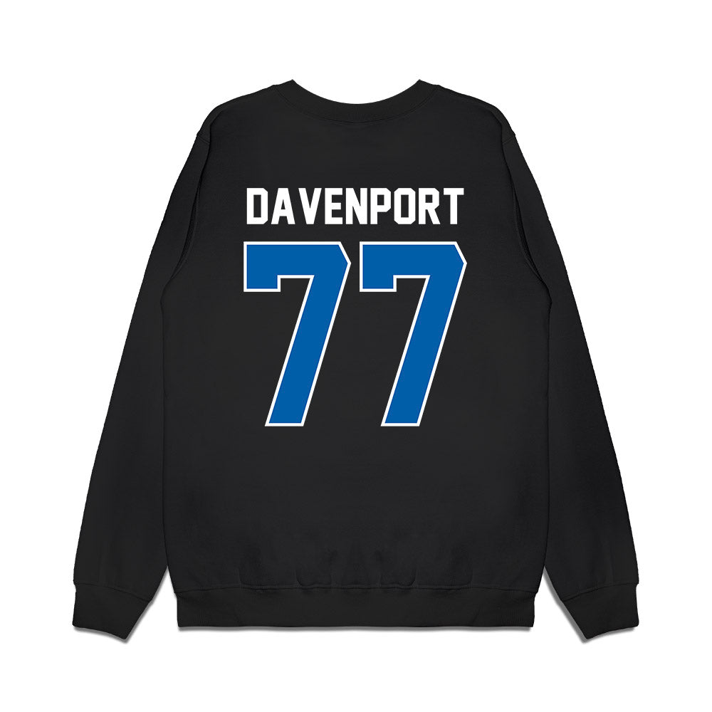 Buffalo - NCAA Football : Jackson Davenport - Vintage Helmet Premium Crewneck Sweatshirt-1