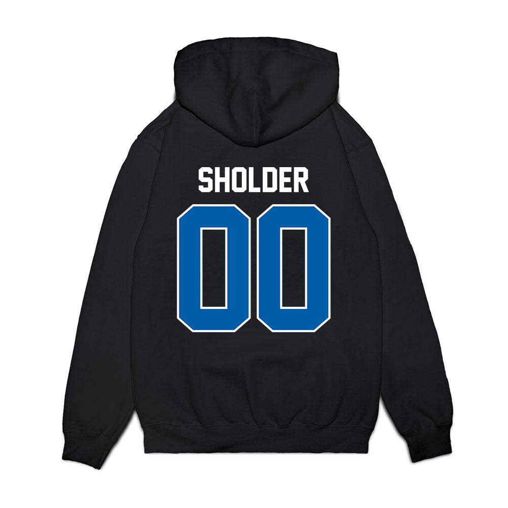 Buffalo - NCAA Football : Blake Sholder - Vintage Helmet Premium Hooded Sweatshirt-1