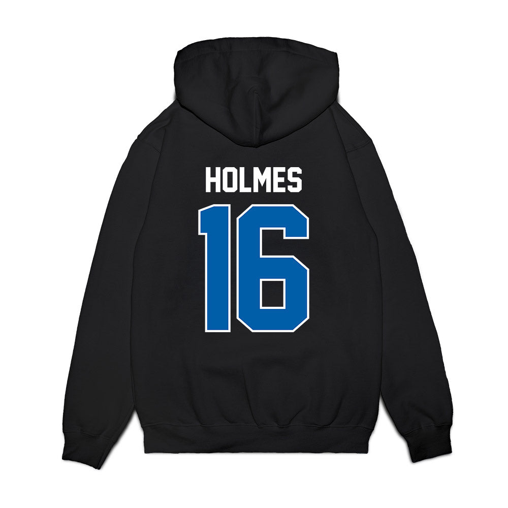 Buffalo - NCAA Football : Elijah Holmes - Vintage Helmet Premium Hooded Sweatshirt-1