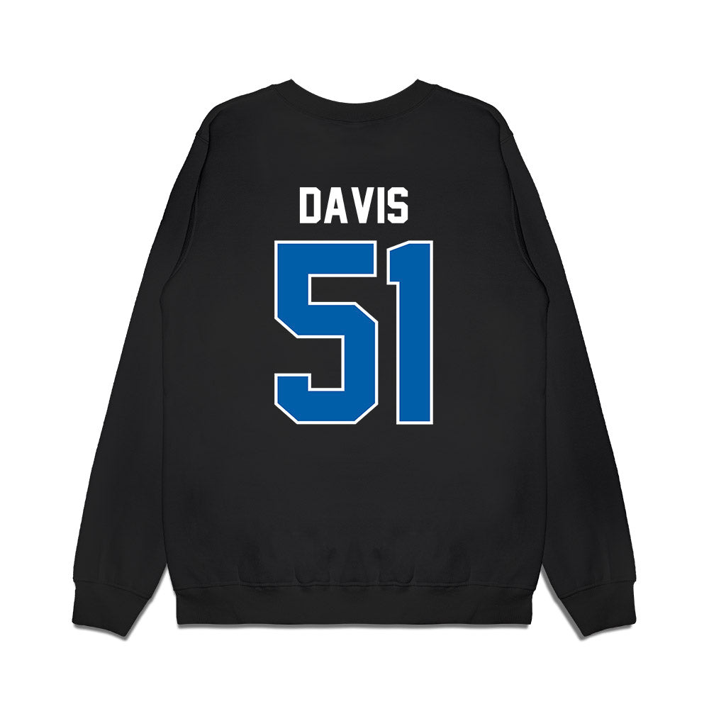 Buffalo - NCAA Football : Tyrone Davis - Vintage Helmet Premium Crewneck Sweatshirt-1