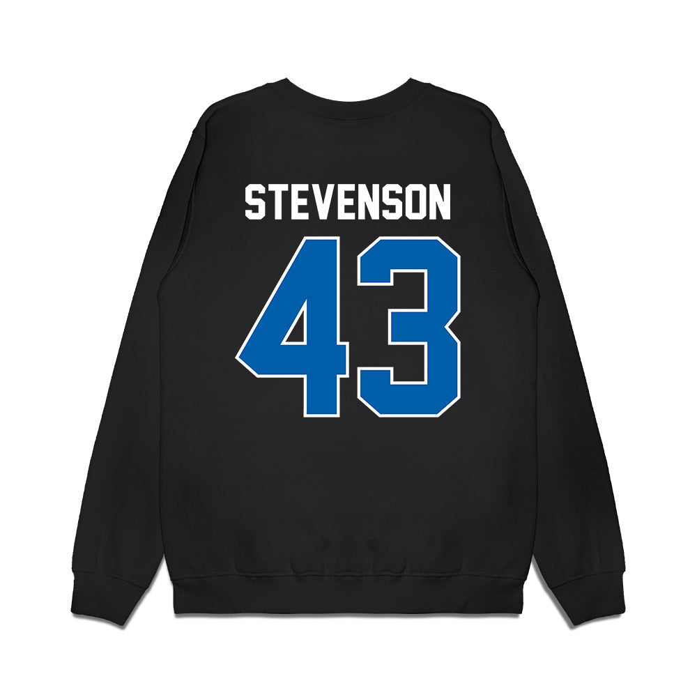 Buffalo - NCAA Football : Xair Stevenson - Vintage Helmet Premium Crewneck Sweatshirt-1
