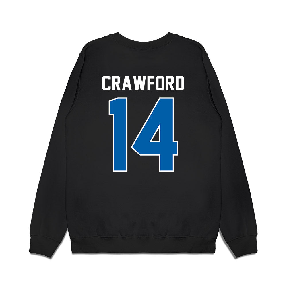 Buffalo - NCAA Football : Mikey Crawford - Vintage Helmet Premium Crewneck Sweatshirt-1