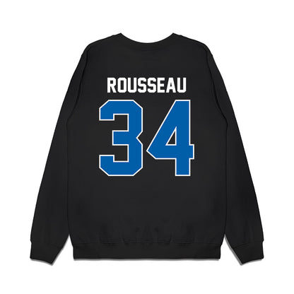 Buffalo - NCAA Football : Jonathan Rousseau - Vintage Helmet Premium Crewneck Sweatshirt-1