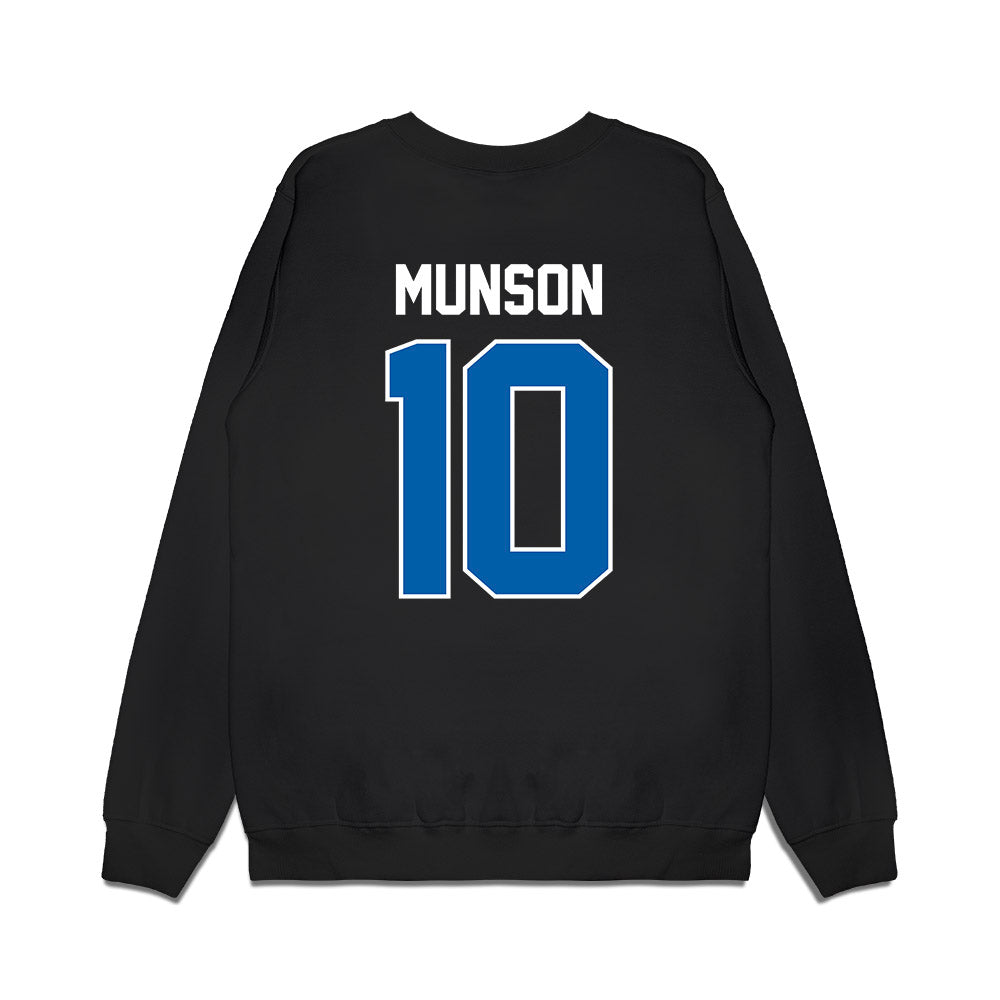 Buffalo - NCAA Football : Jamiere Munson - Vintage Helmet Premium Crewneck Sweatshirt-1