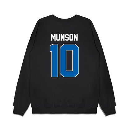 Buffalo - NCAA Football : Jamiere Munson - Vintage Helmet Premium Crewneck Sweatshirt-1