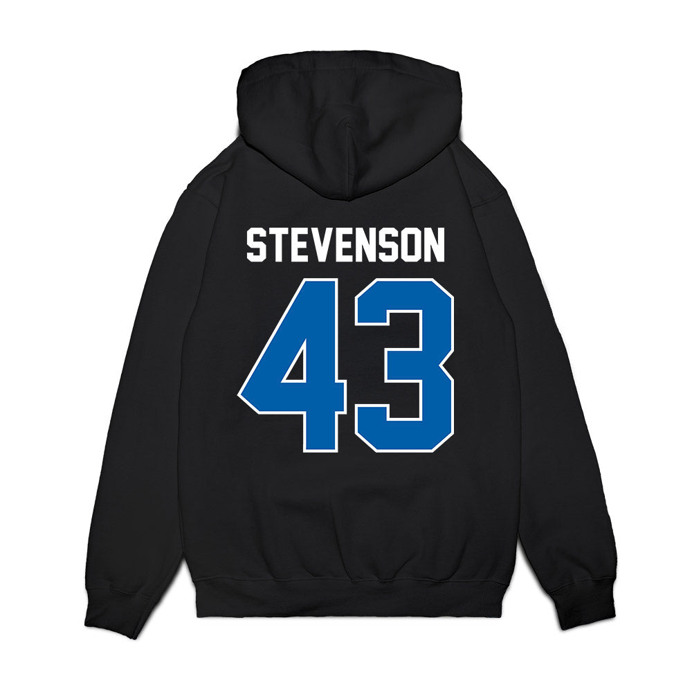 Buffalo - NCAA Football : Xair Stevenson - Vintage Helmet Premium Hooded Sweatshirt-1