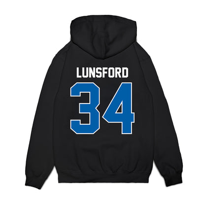 Buffalo - NCAA Football : Preston Lunsford - Vintage Helmet Premium Hooded Sweatshirt-1