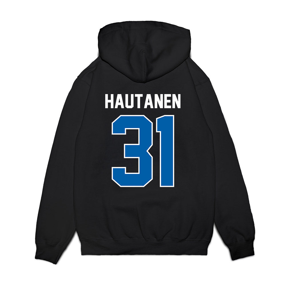 Buffalo - NCAA Football : Oliver Hautanen - Vintage Helmet Premium Hooded Sweatshirt-1