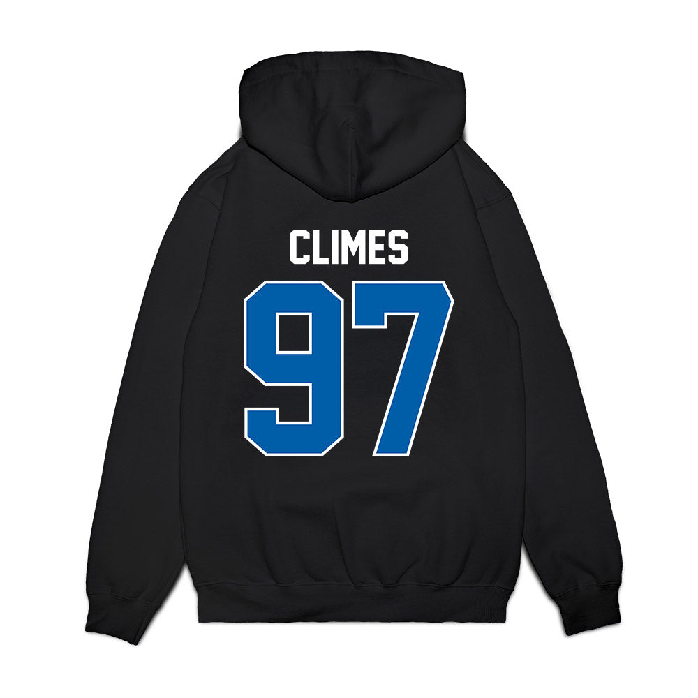 Buffalo - NCAA Football : Christopher Climes - Vintage Helmet Premium Hooded Sweatshirt-1
