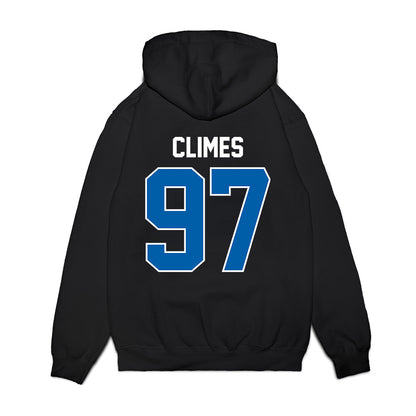 Buffalo - NCAA Football : Christopher Climes - Vintage Helmet Premium Hooded Sweatshirt-1