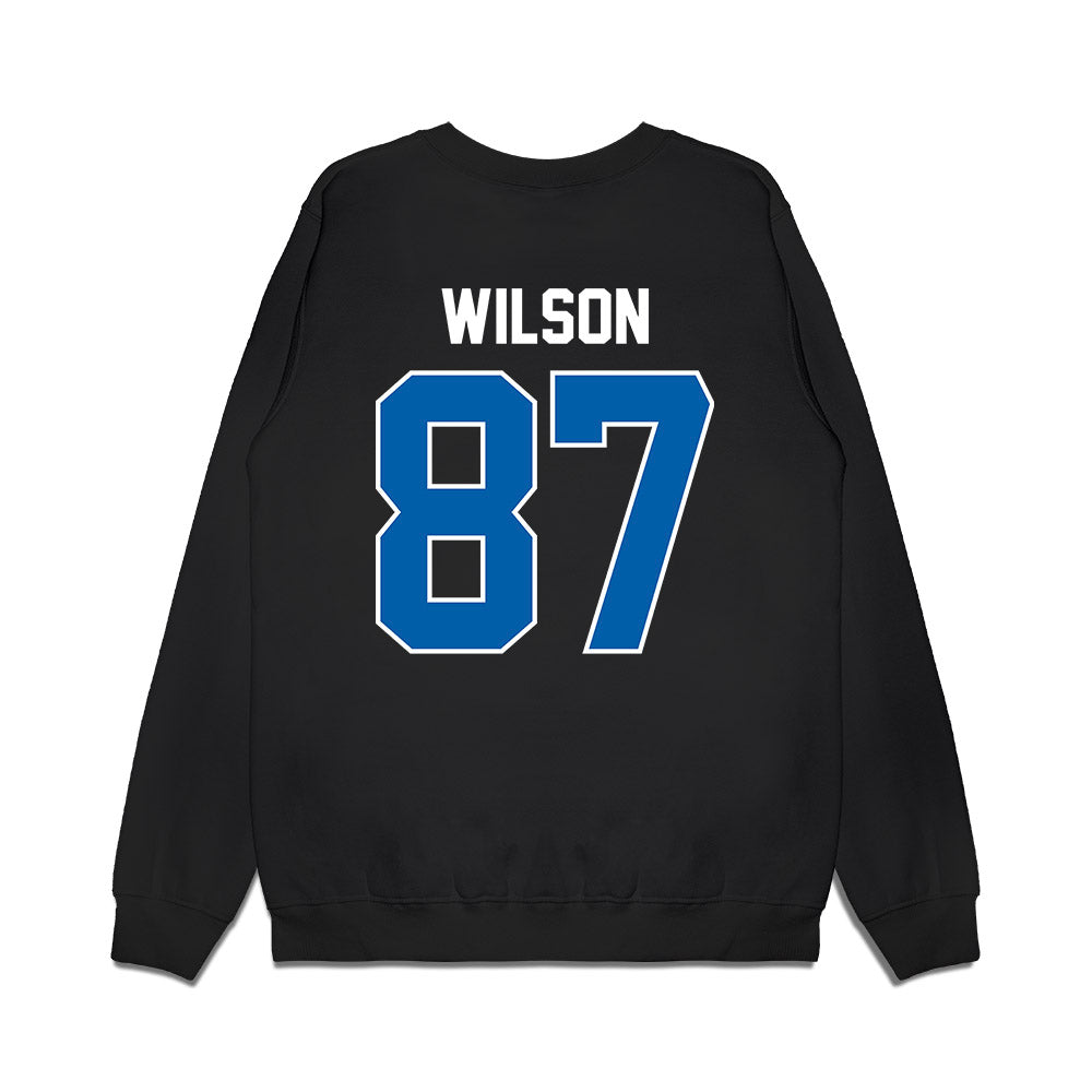 Buffalo - NCAA Football : Trevor Wilson - Vintage Helmet Premium Crewneck Sweatshirt-1