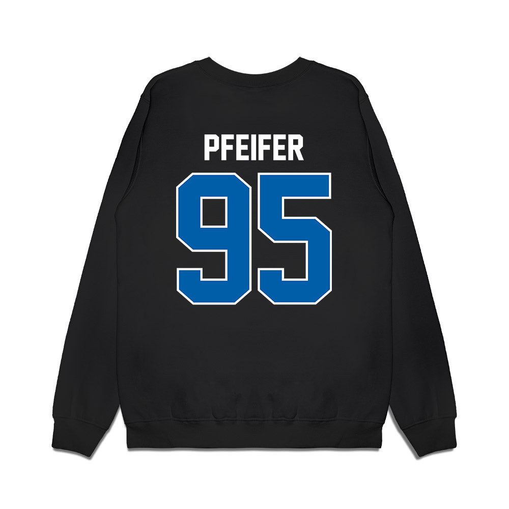 Buffalo - NCAA Football : Evan Pfeifer - Vintage Helmet Premium Crewneck Sweatshirt-1