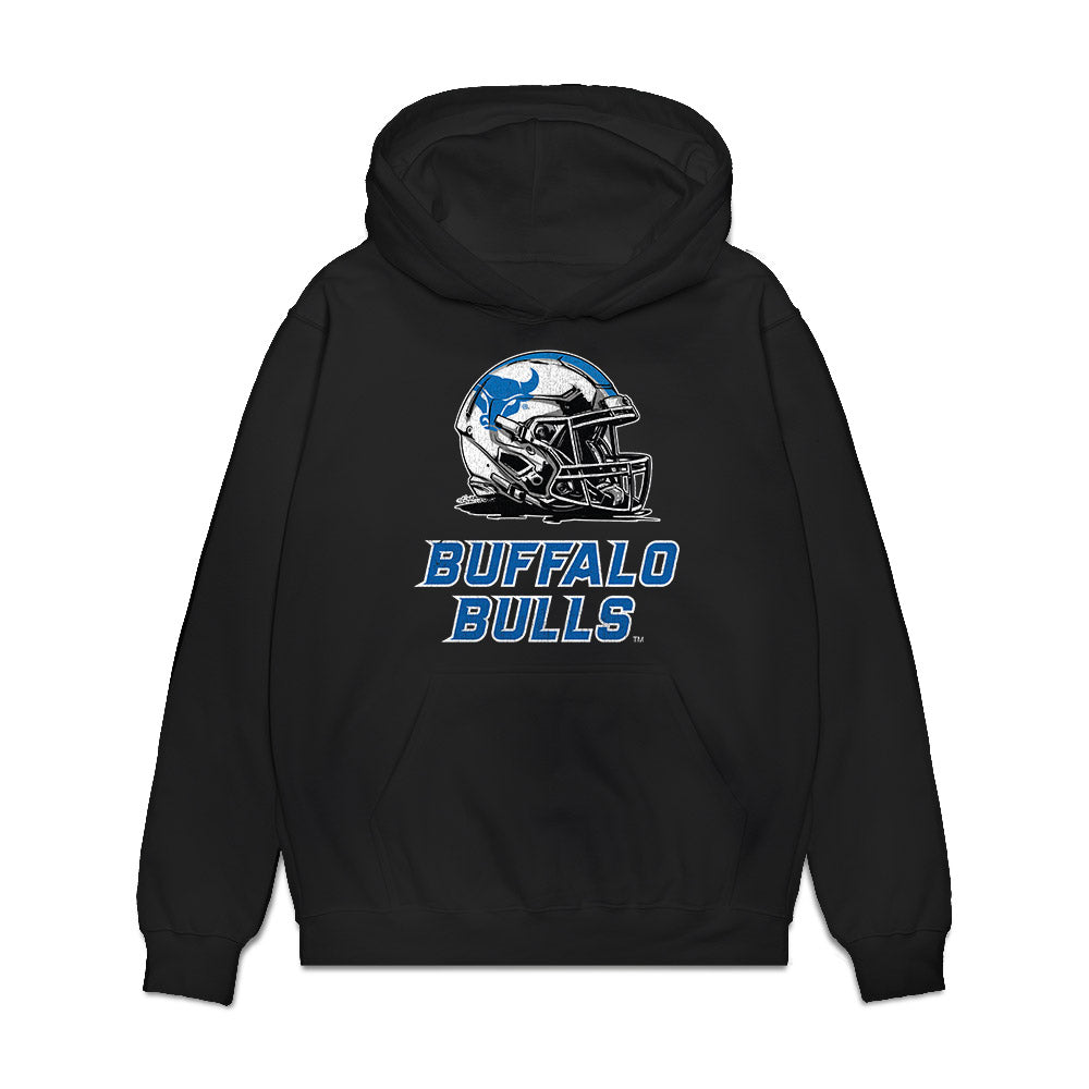 Buffalo - NCAA Football : Amari Snowden - Vintage Helmet Premium Hooded Sweatshirt-0