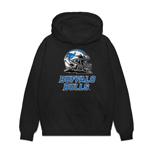 Buffalo - NCAA Football : Tyrell Simmons, Jr. - Vintage Helmet Premium Hooded Sweatshirt-0