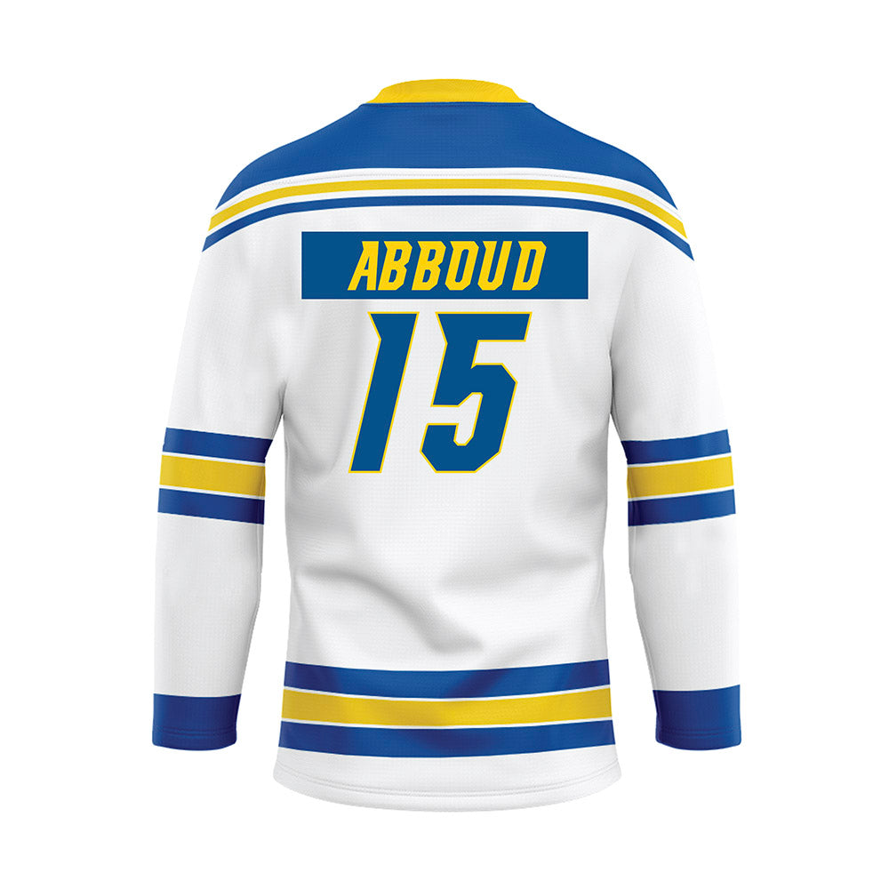 Delaware - NCAA Ice Hockey : Wren Abboud - White Hockey Jersey-1