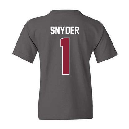 UMass - NCAA Football : DD Snyder - Vintage Football Youth T-Shirt-1