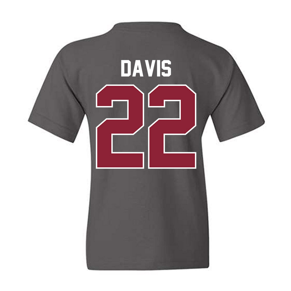UMass - NCAA Football : Tk Davis - Vintage Football Youth T-Shirt-1