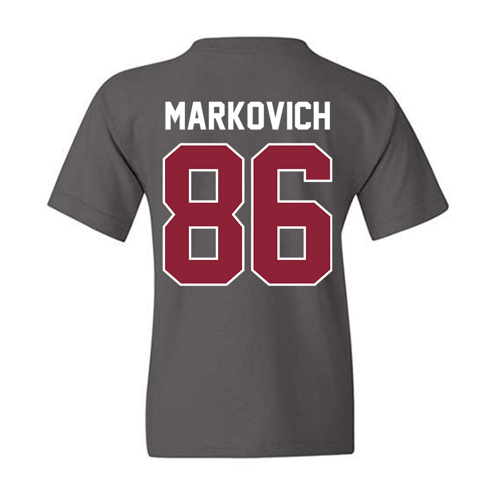 UMass - NCAA Football : Jax Markovich - Vintage Football Youth T-Shirt-1