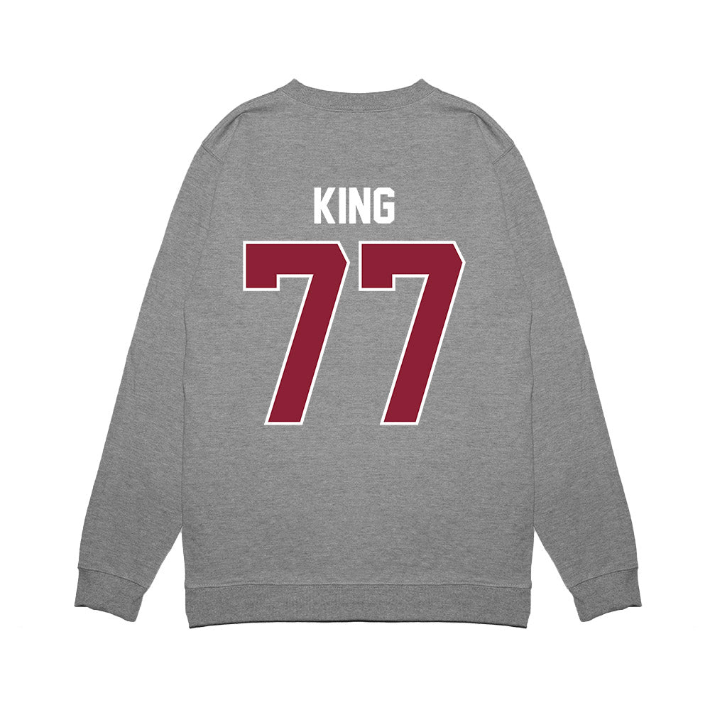 UMass - NCAA Football : Jaxon King - Vintage Football Premium Crewneck Sweatshirt-1