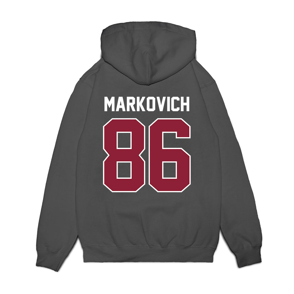 UMass - NCAA Football : Jax Markovich - Vintage Football Premium Hooded Sweatshirt-1