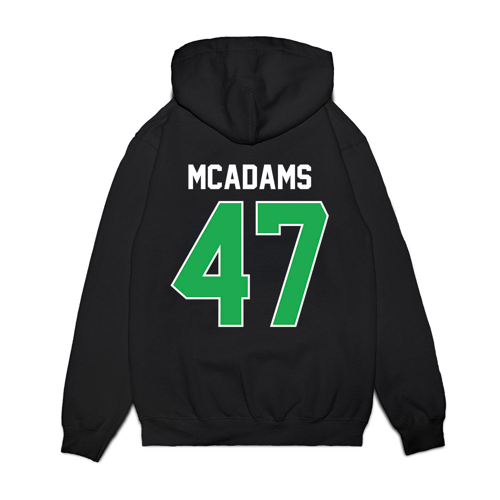 Marshall - NCAA Football : EahJay McAdams - Vintage Helmet Premium Hooded Sweatshirt-1