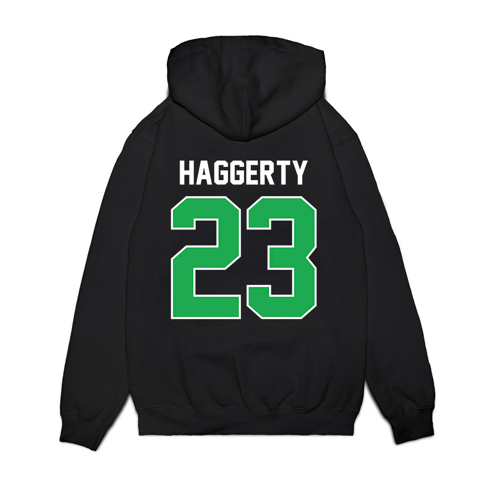Marshall - NCAA Football : Justin Haggerty - Vintage Helmet Premium Hooded Sweatshirt-1