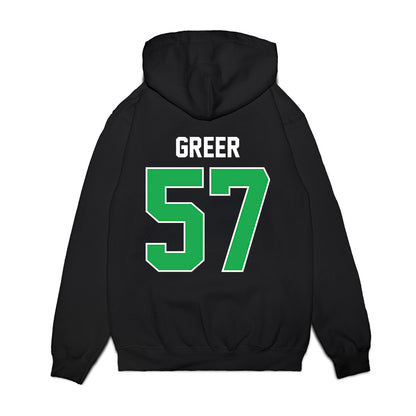 Marshall - NCAA Football : Logan Greer - Vintage Helmet Premium Hooded Sweatshirt-1