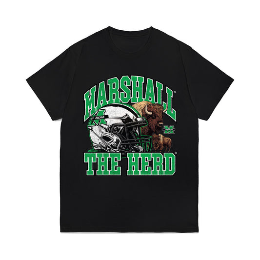 Marshall - NCAA Football : Nathaniel-Julien Blanc - Vintage Helmet Comfort Colors T-Shirt-0