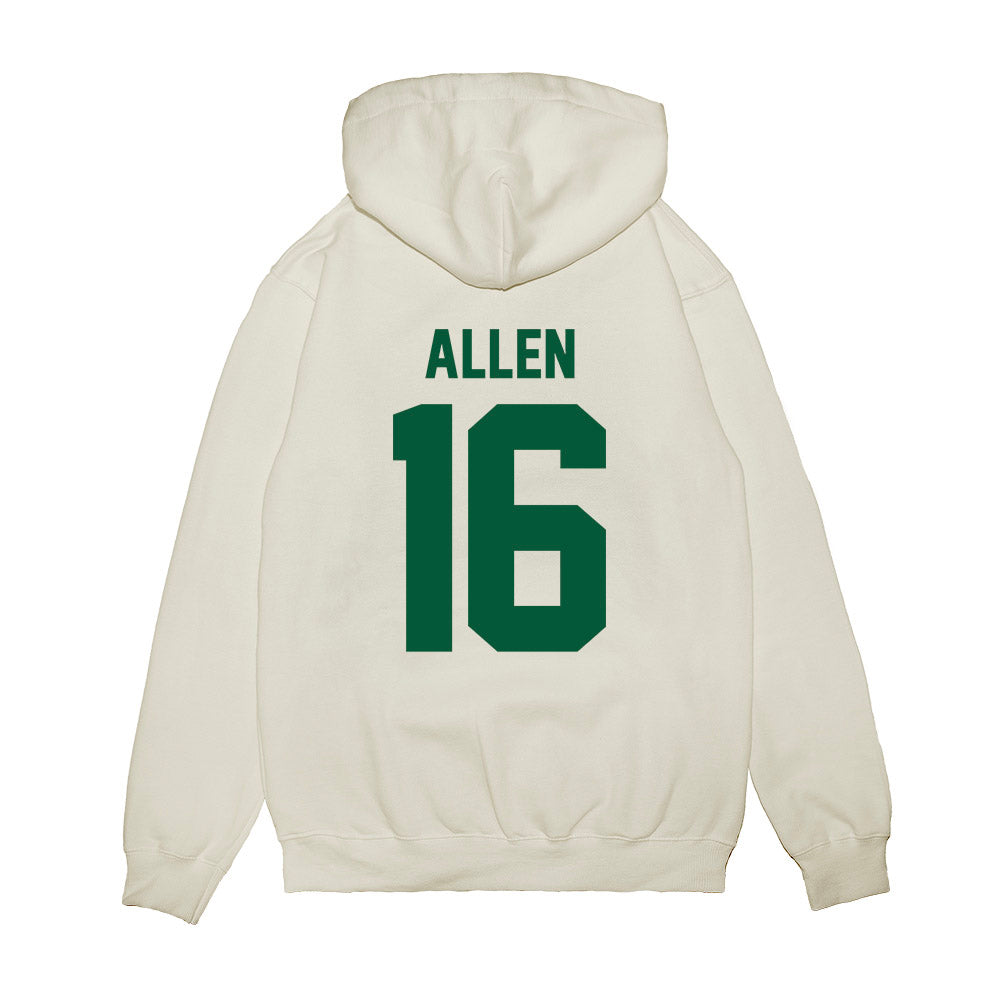 Hawaii - NCAA Football : Zion Allen - Vintage Helmet Premium Hooded Sweatshirt-1