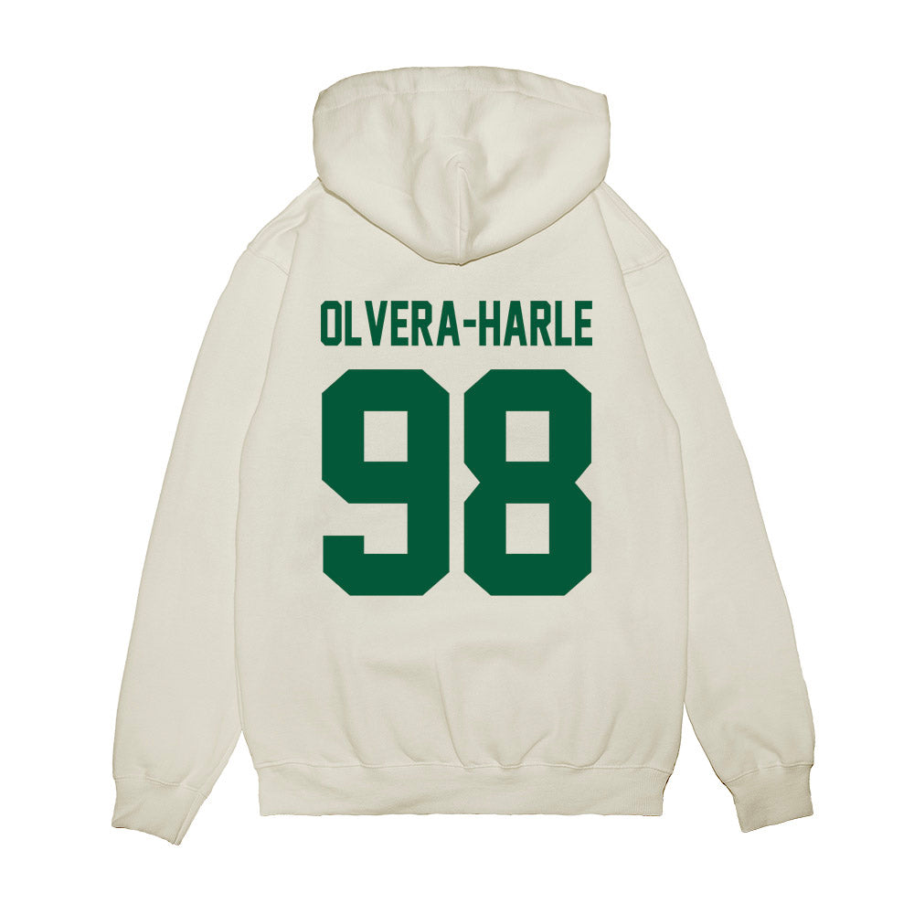 Hawaii - NCAA Football : Sean Olvera-Harle - Vintage Helmet Premium Hooded Sweatshirt-1