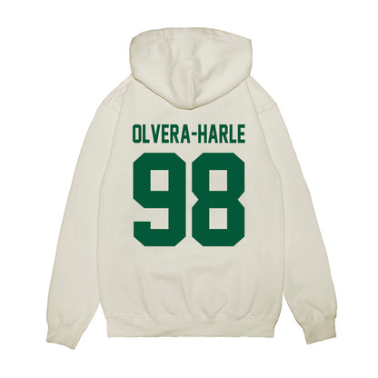 Hawaii - NCAA Football : Sean Olvera-Harle - Vintage Helmet Premium Hooded Sweatshirt-1