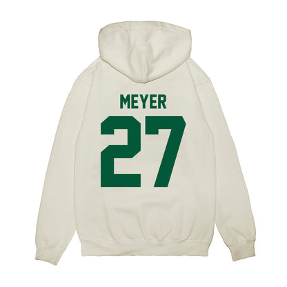 Hawaii - NCAA Football : Makanale'a Meyer - Vintage Helmet Premium Hooded Sweatshirt-1