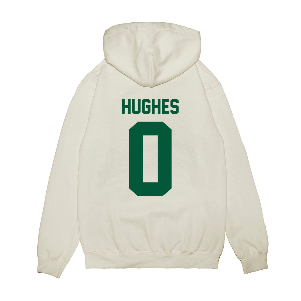 Hawaii - NCAA Football : Jeremiah Hughes - Vintage Helmet Premium Hooded Sweatshirt-1