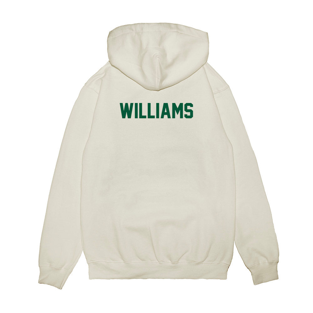 Hawaii - NCAA Football : Elijah Williams - Vintage Helmet Premium Hooded Sweatshirt-1