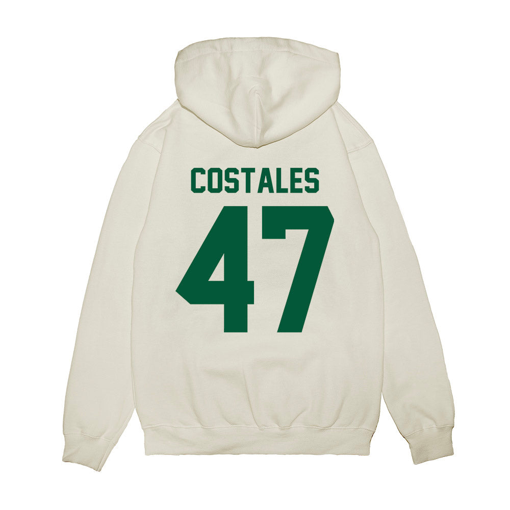 Hawaii - NCAA Football : Kingston Costales - Vintage Helmet Premium Hooded Sweatshirt-1