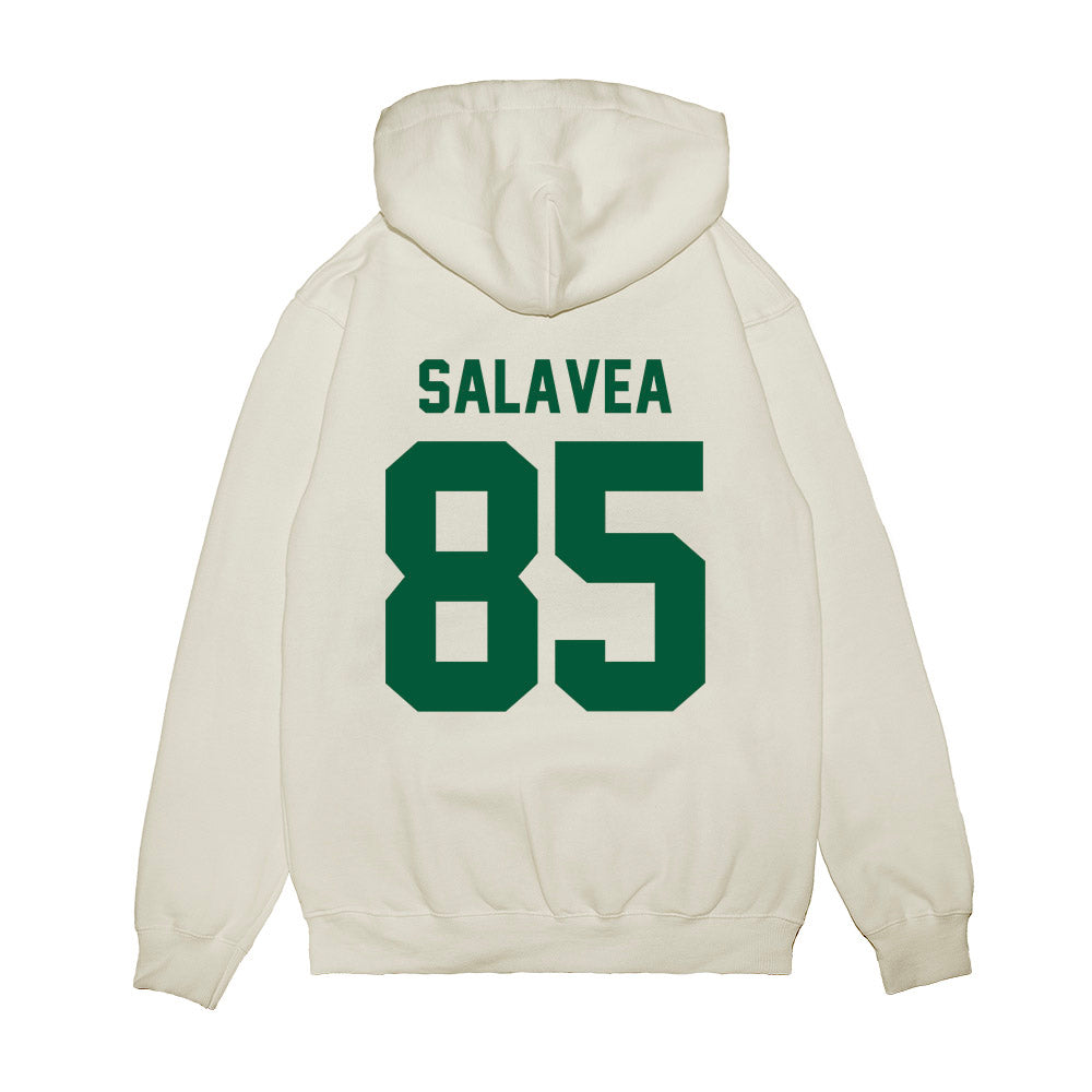 Hawaii - NCAA Football : Oakie Salavea - Vintage Helmet Premium Hooded Sweatshirt-1