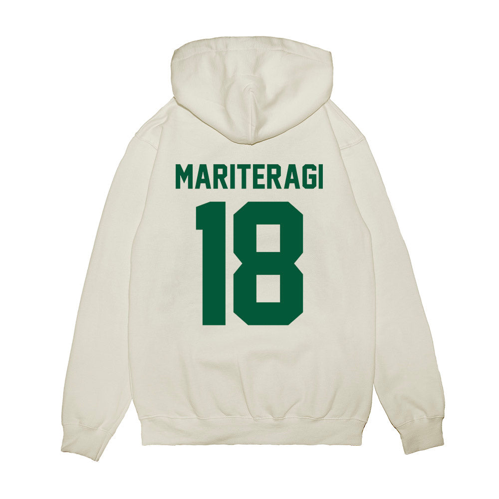 Hawaii - NCAA Football : Zaden Mariteragi - Vintage Helmet Premium Hooded Sweatshirt-1