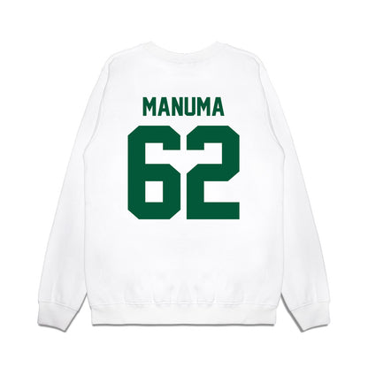 Hawaii - NCAA Football : Lautaimi Manuma - Vintage Helmet Premium Crewneck Sweatshirt-1
