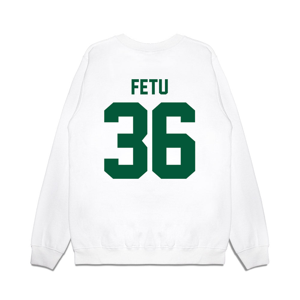 Hawaii - NCAA Football : Jordan Fetu - Vintage Helmet Premium Crewneck Sweatshirt-1