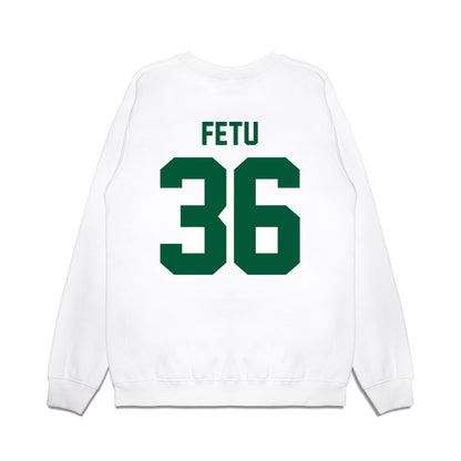 Hawaii - NCAA Football : Jordan Fetu - Vintage Helmet Premium Crewneck Sweatshirt-1