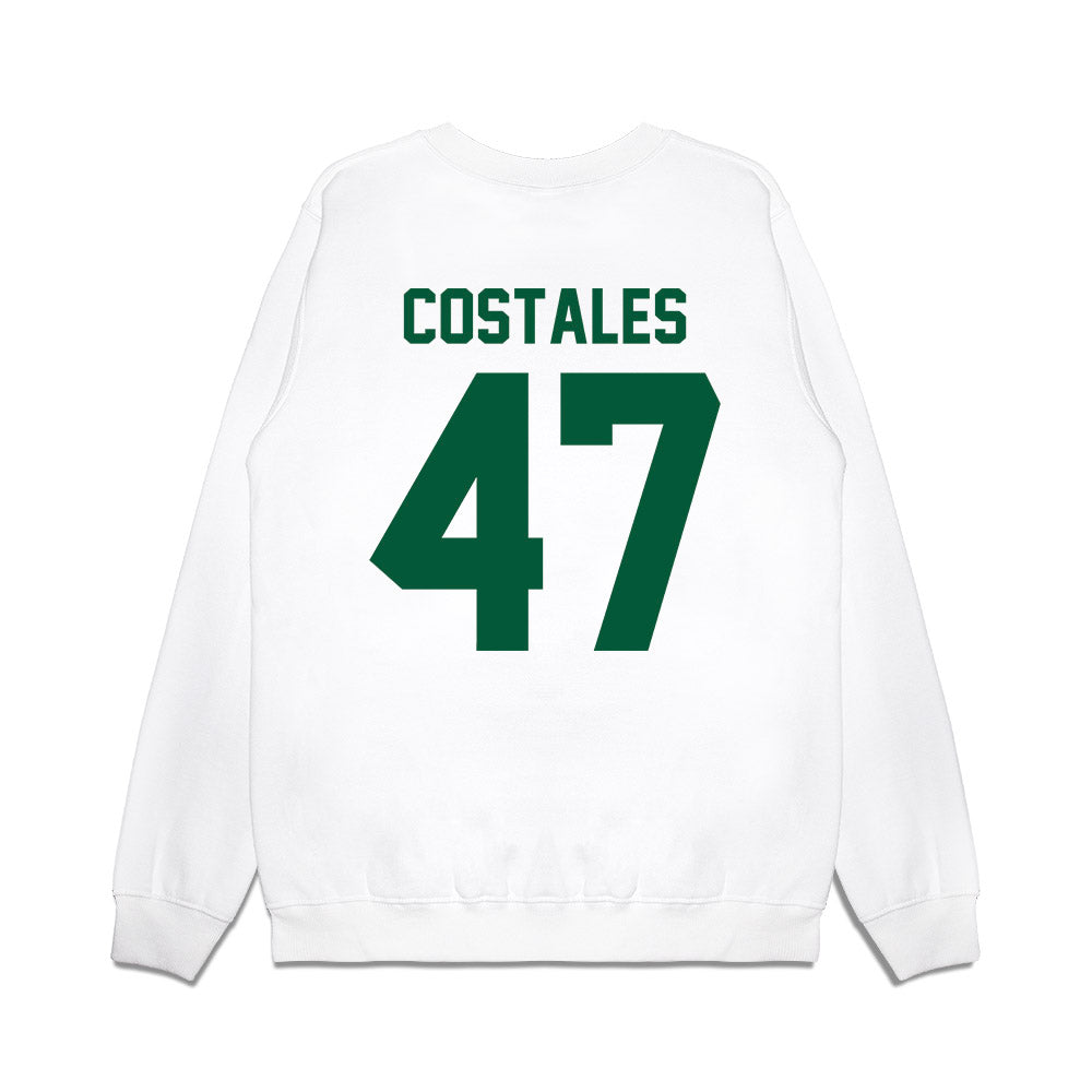 Hawaii - NCAA Football : Kingston Costales - Vintage Helmet Premium Crewneck Sweatshirt-1