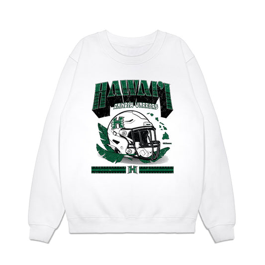Hawaii - NCAA Football : Geoffrey Speight Jr. - Vintage Helmet Premium Crewneck Sweatshirt-0