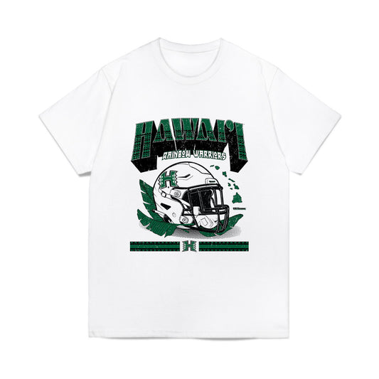 Hawaii - NCAA Football : Spencer Elliott - Vintage Helmet Comfort Colors T-Shirt-0