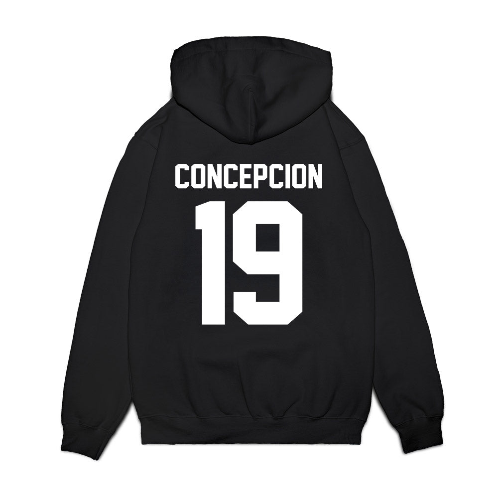 Maine - NCAA Football : Keyon Concepcion - Vintage Helmet Premium Hooded Sweatshirt-1