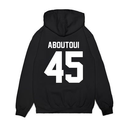 Maine - NCAA Football : Omar Aboutoui - Vintage Helmet Premium Hooded Sweatshirt-1
